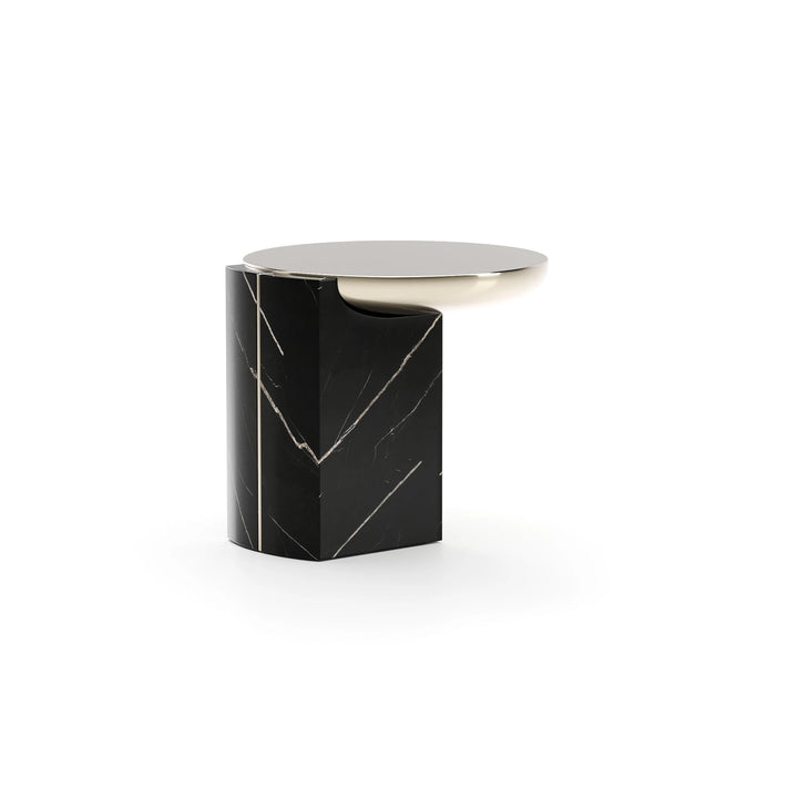 Overlap Round Side Table Dark - image 2