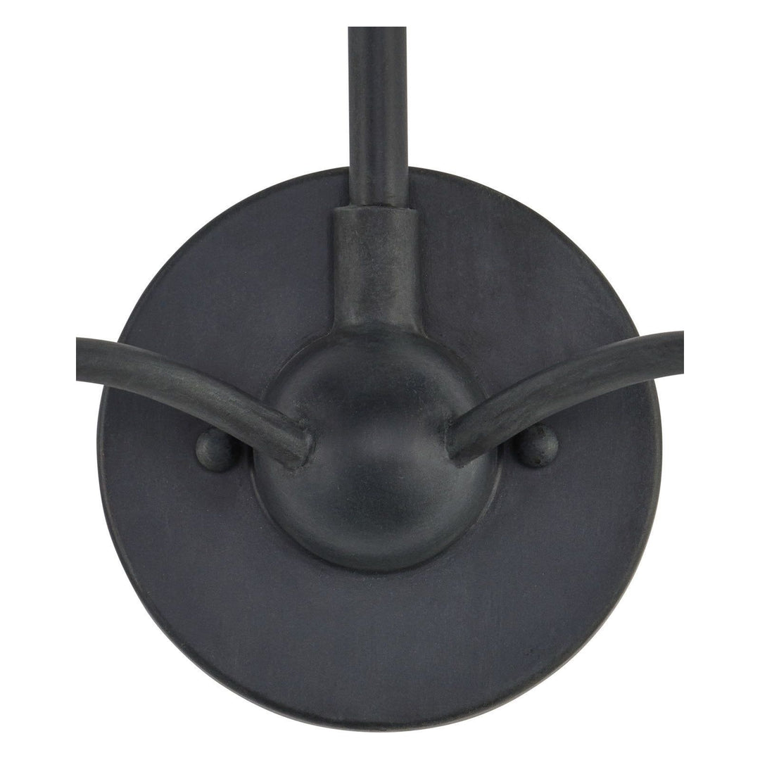 Saxon Double-Light Black Wall Sconce