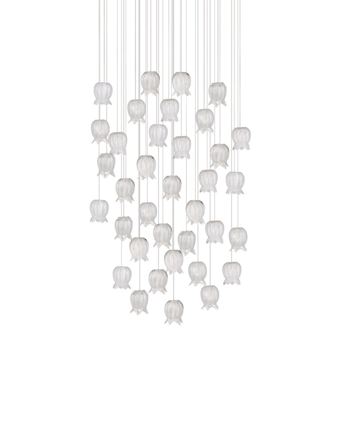 Pendants:Multi Polpo White 36-Light Round Multi-Drop Pendant