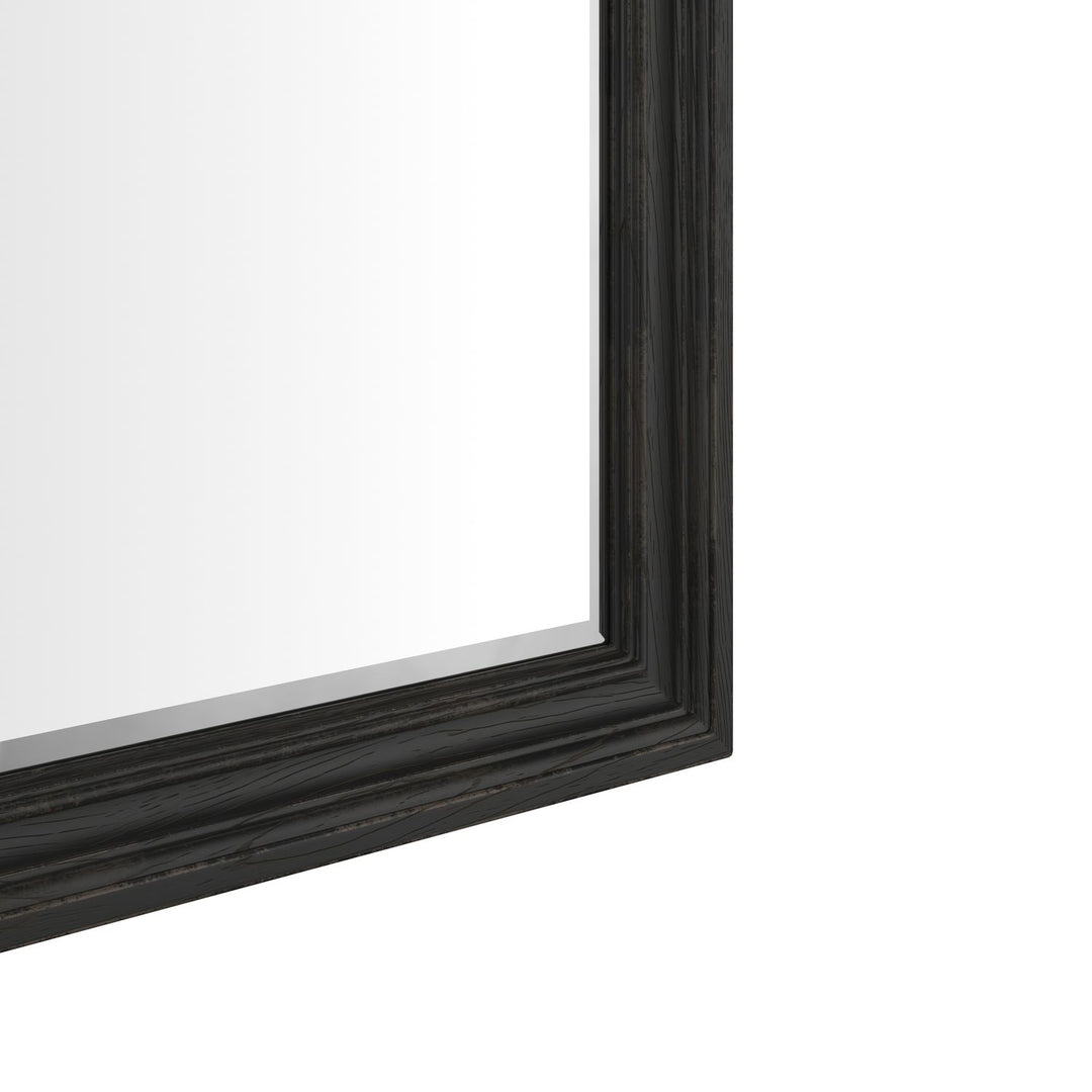 Atrium Landscape Mirror — hand rubbed black with undertones of brown