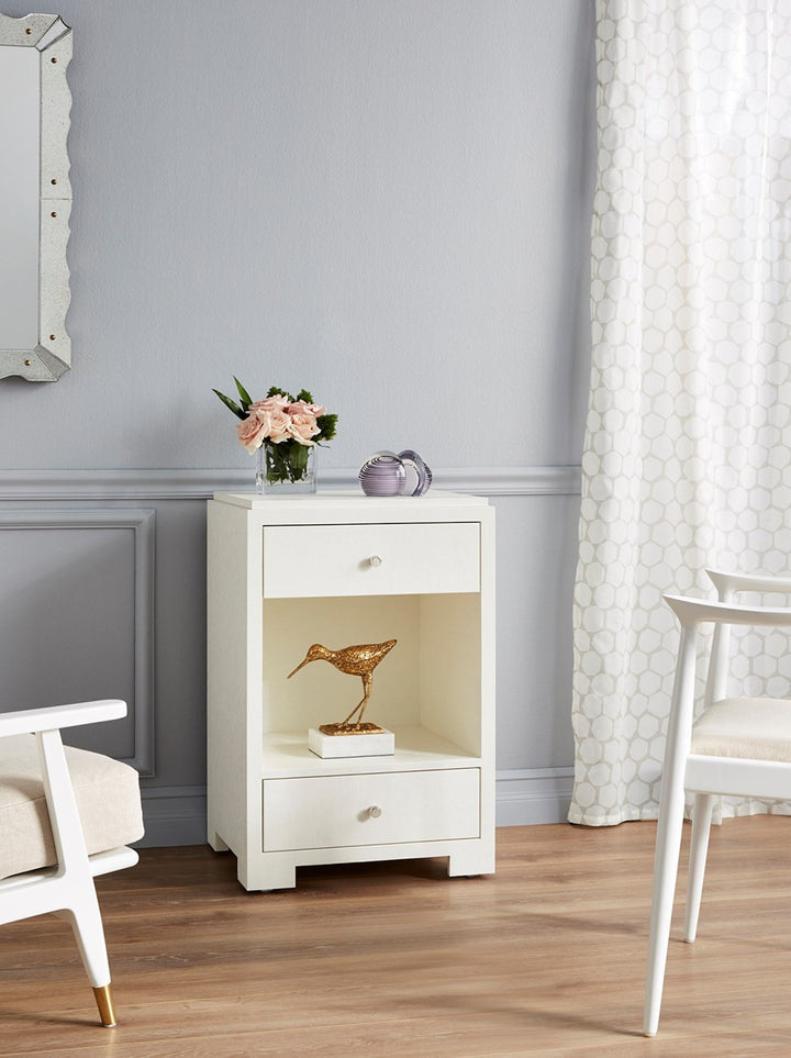 Fedor 2-Drawer Side Table, Chiffon