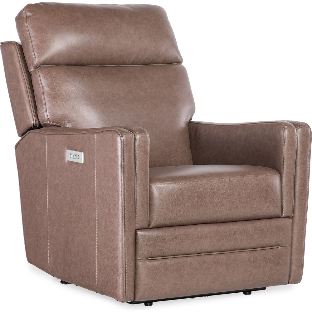 Twain Zero Gravity Power Recliner w/Power Headrest and Lumbar - Brown
