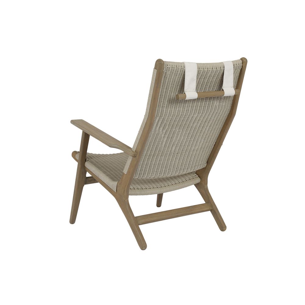 Outdoor Lounge Chairs Coastal Teak Cushionless Highback Chair