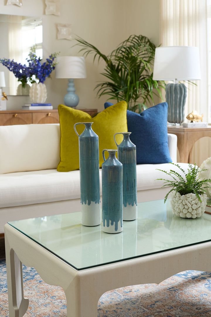 Flagon Vase Set of 3, Lagoon