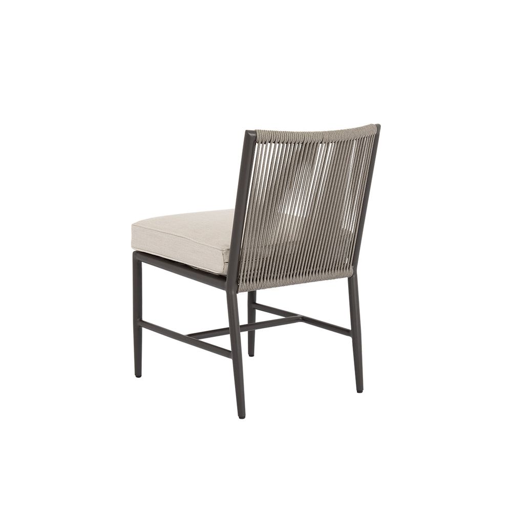 Outdoor Dining Chairs Pietra Armless Dining Chair in Echo Ash, No Welt
