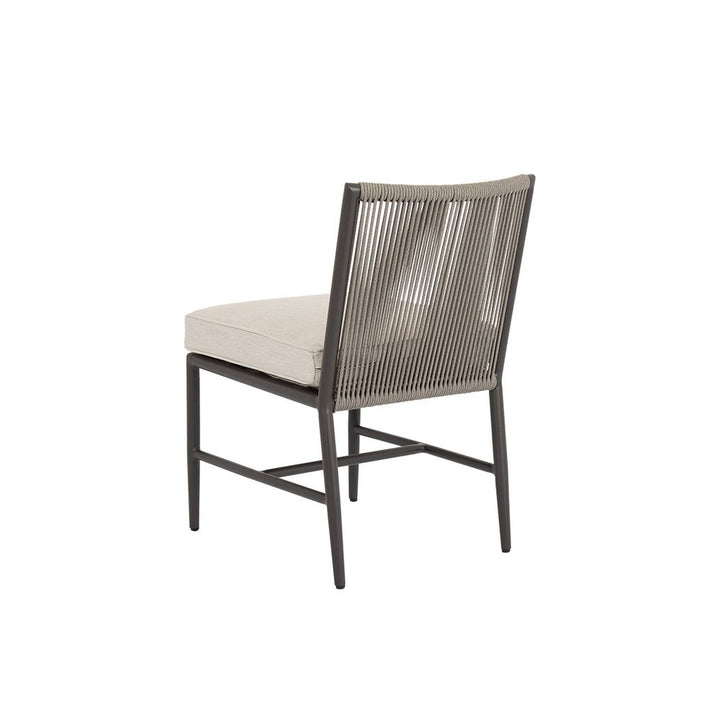 Outdoor Dining Chairs Pietra Armless Dining Chair in Echo Ash, No Welt