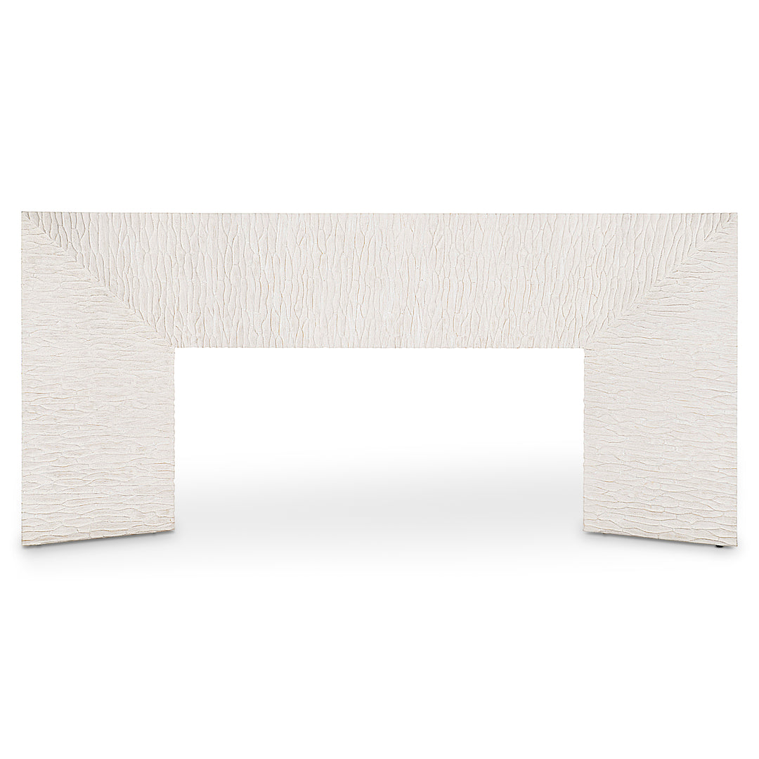Solaria Console Table with 2 Wooden Pedestal Bases