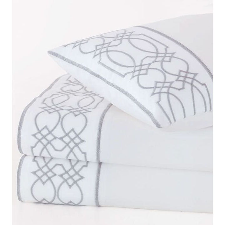 Nirvana Embroidered Border Flat Sheet