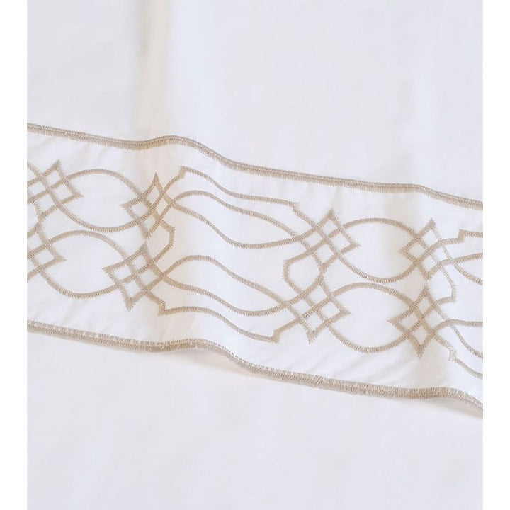 Bedding: Sheets Nirvana Embroidered Border Flat Sheet