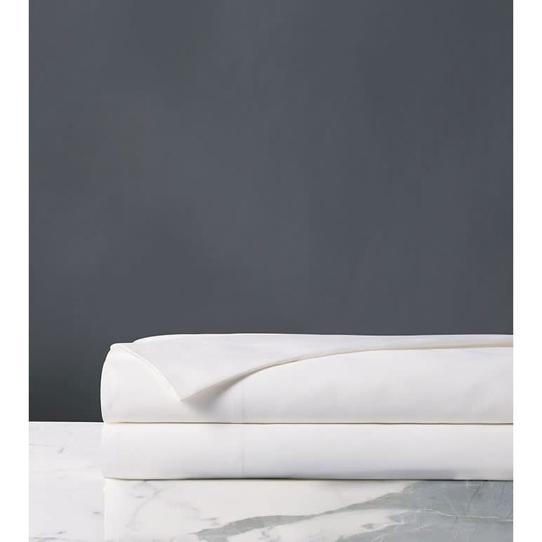 Bedding: Sheets Fedra Sateen Flat Sheet in White