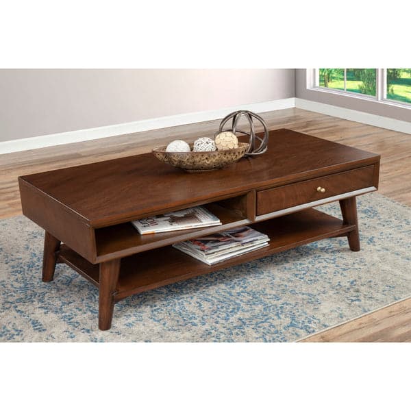 Flynn Coffee Table, Walnut-Alpine Furniture-ALPINE-966WAL-61-Coffee Tables-1-France and Son