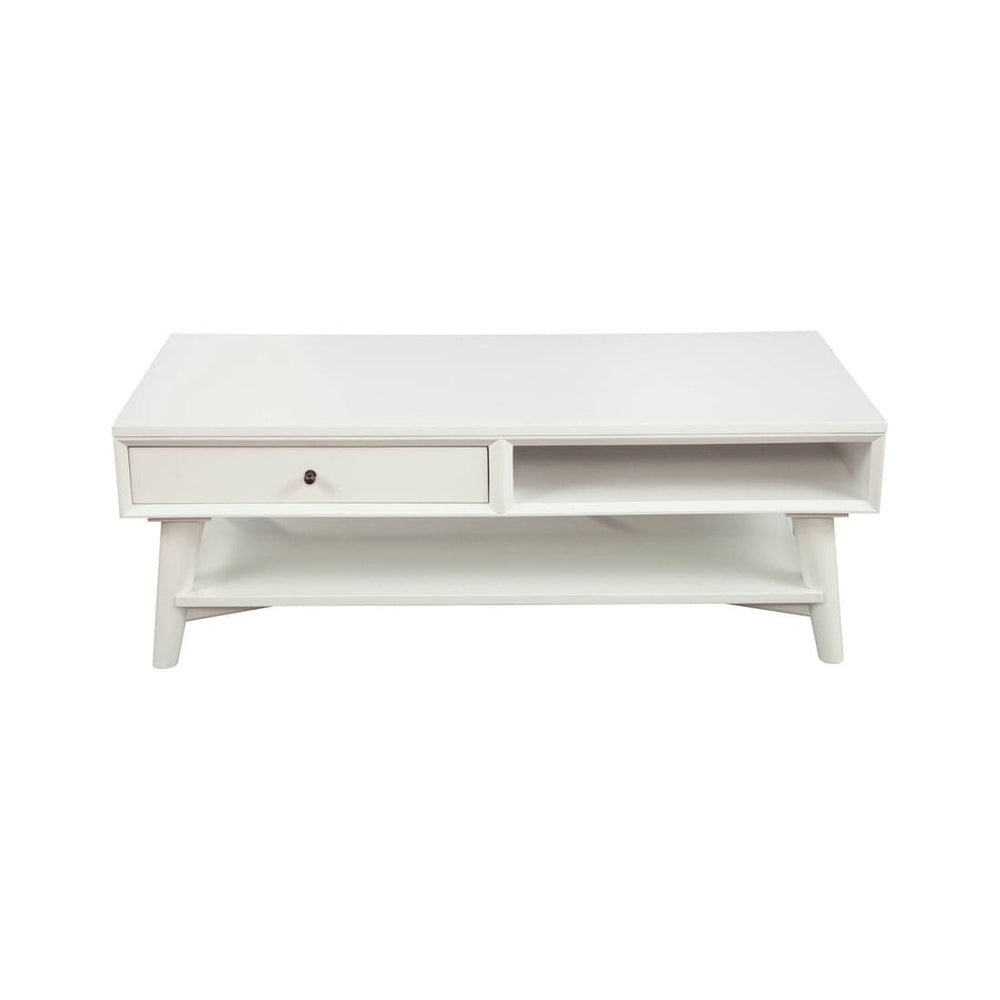 Flynn Coffee Table, White-Alpine Furniture-ALPINE-966-W-61-Coffee Tables-2-France and Son