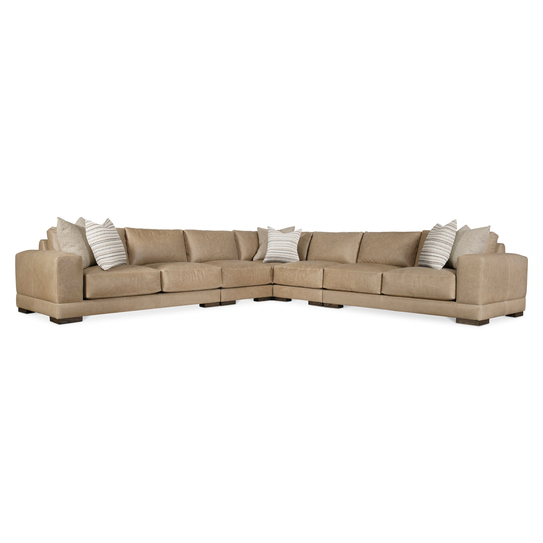 Lars Leather 5-Piece Sectional