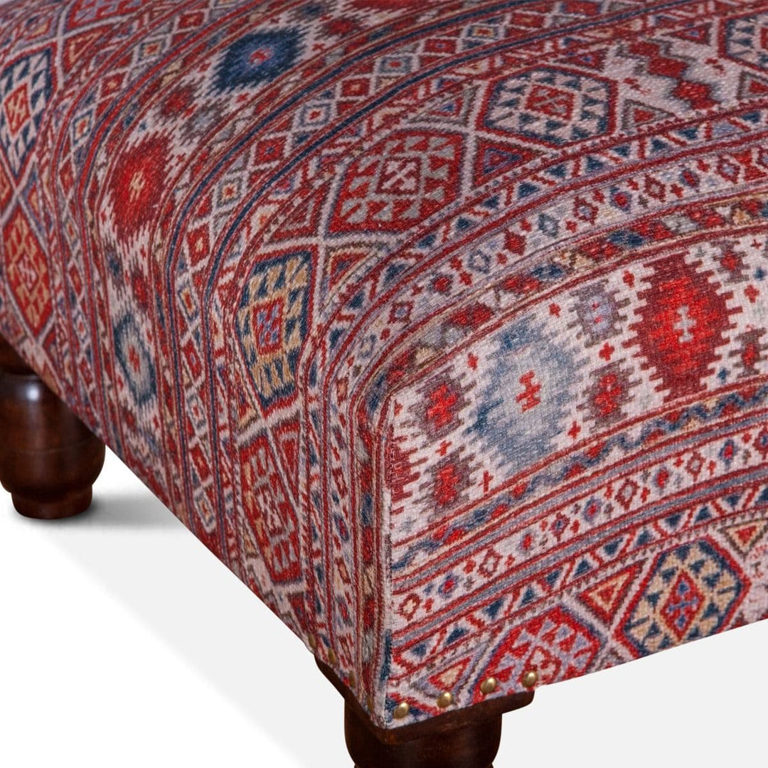 Marrakech 48" Mix Pattern Accent Ottoman-Home Trends & Designs-HOMETD-FMK-OTT48-MF2-Stools & Ottomans-5-France and Son