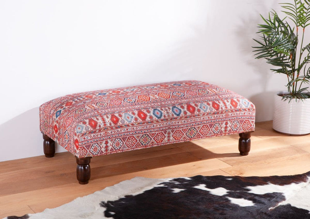 Marrakech 48" Mix Pattern Accent Ottoman-Home Trends & Designs-HOMETD-FMK-OTT48-MF2-Stools & Ottomans-2-France and Son