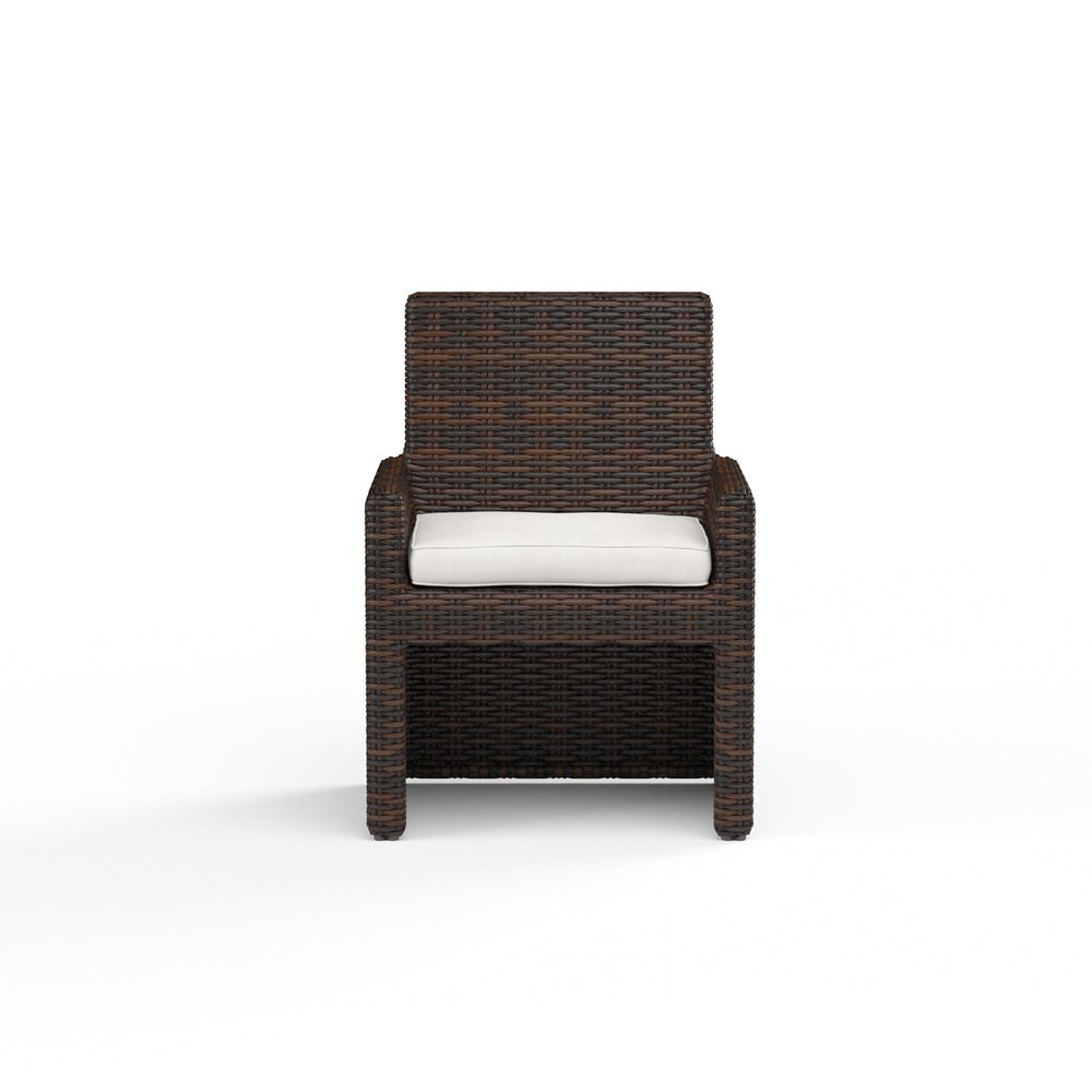Outdoor Dining Chairs Montecito Dining Chair in Canvas Flax w/ Self Welt