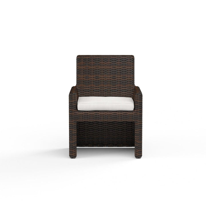 Outdoor Dining Chairs Montecito Dining Chair in Canvas Flax w/ Self Welt