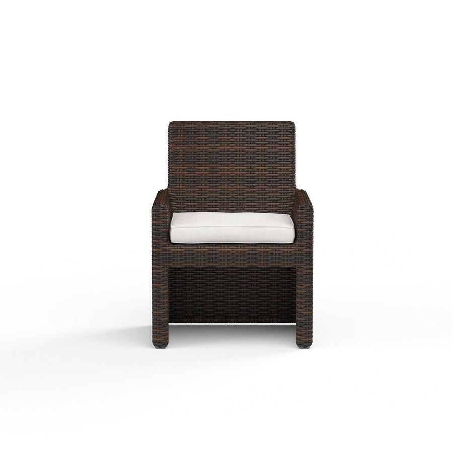 Outdoor Dining Chairs Montecito Dining Chair in Canvas Flax w/ Self Welt