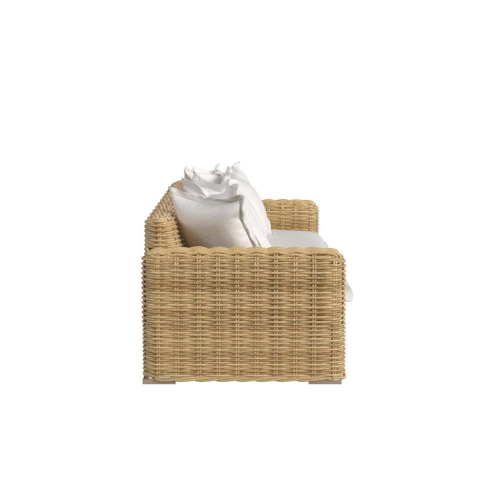 Outdoor Sofas and Sectionals Playa Sofa in Soothe Pearl w/ Flange Welt