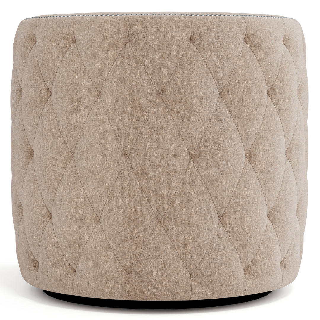 Palazzo Beige Fabric Swivel Chair