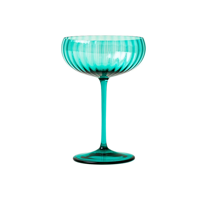 Bollicine Champagne Coupe, Set of 2 in Mint Green