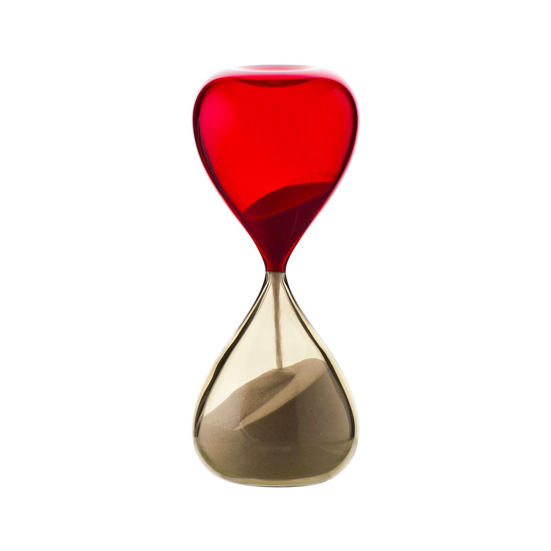 Clessidra Glass Hourglass in Red / Straw Yellow