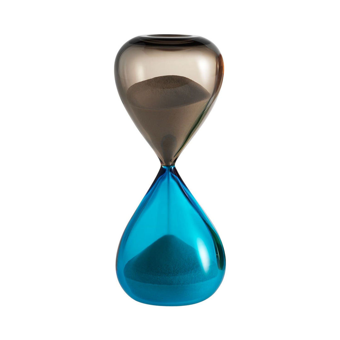 Clessidra Glass Hourglass in Aquamarine / Grey