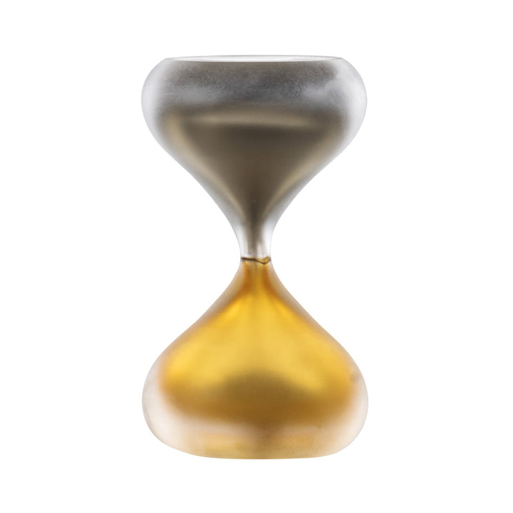 Clessidra Sommersa Glass Hourglass in Amber / Grey / Crystal, Sandblasted, Small