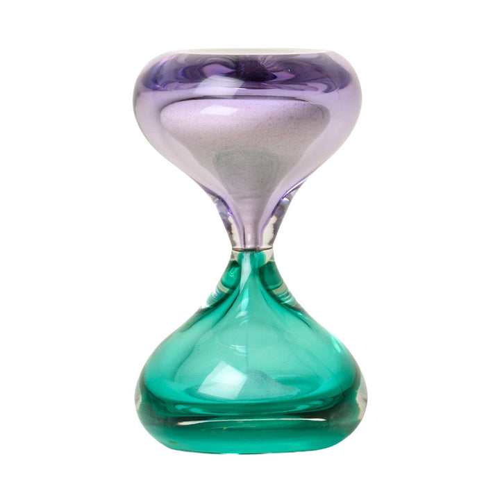 Clessidra Sommersa Glass Hourglass in Lilla Menta, Small
