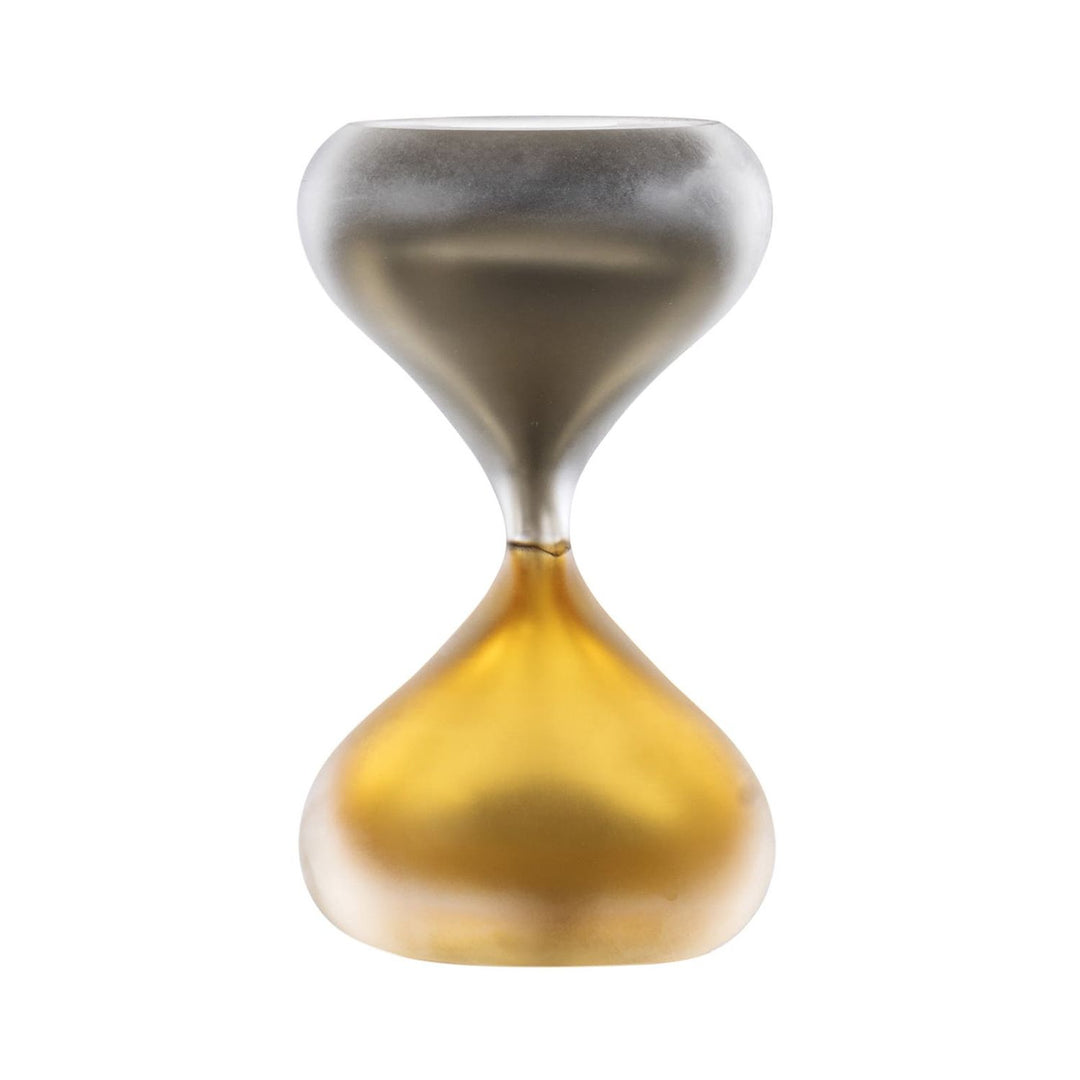 Clessidra Sommersa Glass Hourglass in Amber / Grey / Crystal, Sandblasted, Medium