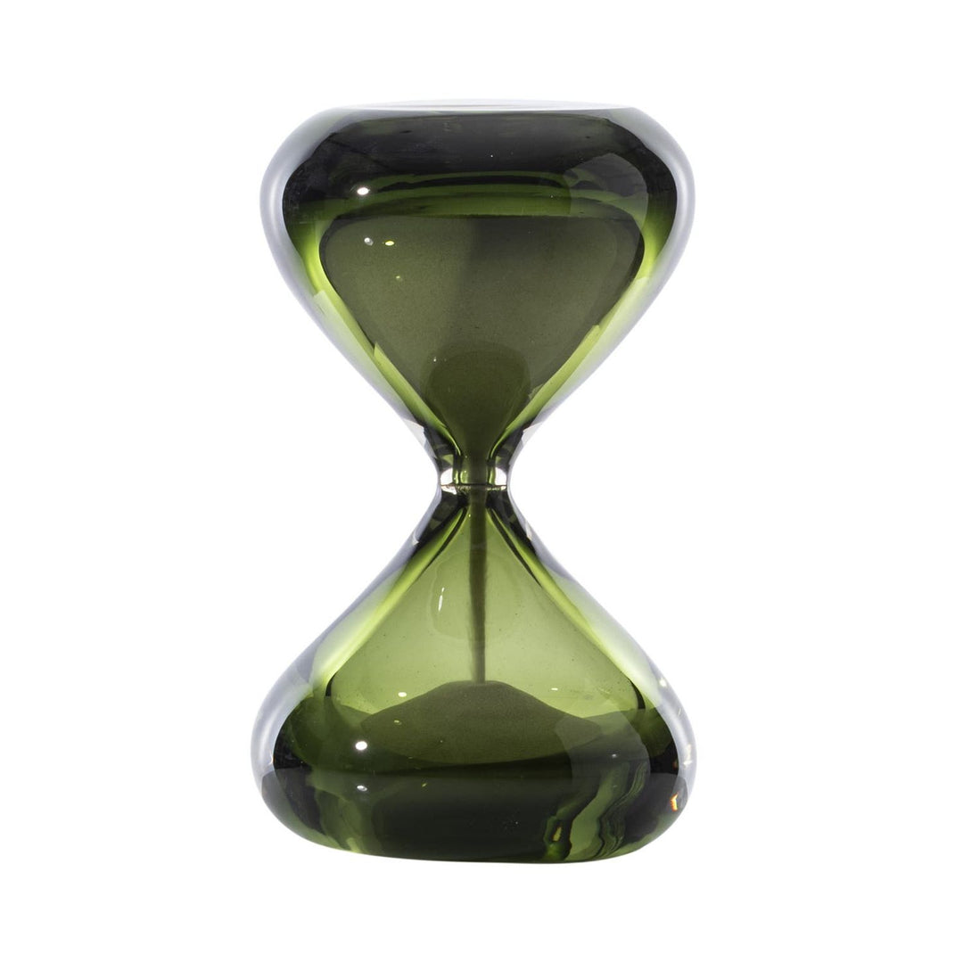 Clessidra Sommersa Glass Hourglass in Apple Green / Crystal, Medium