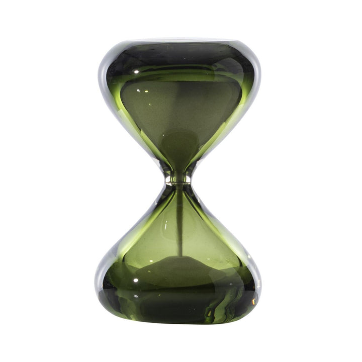 Clessidra Sommersa Glass Hourglass in Apple Green / Crystal, Medium