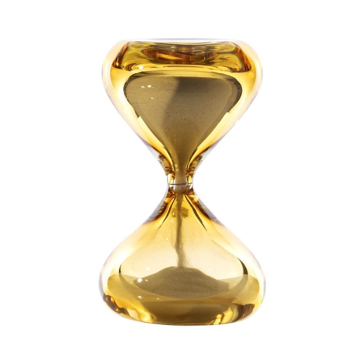 Clessidra Sommersa Glass Hourglass in Amber / Crystal, Medium