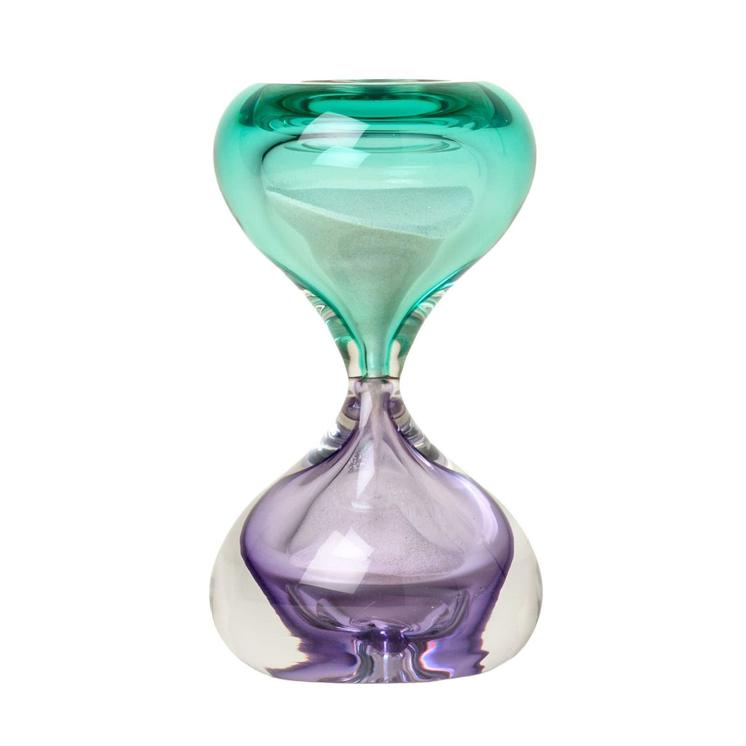 Clessidra Sommersa Glass Hourglass in Lilla Menta, Medium