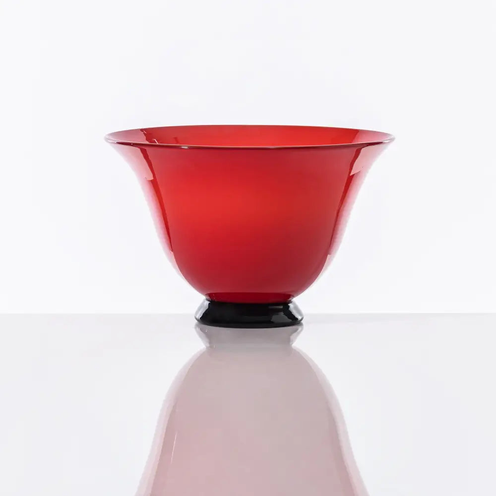 Anni Trenta Short Vase by Venini - Red