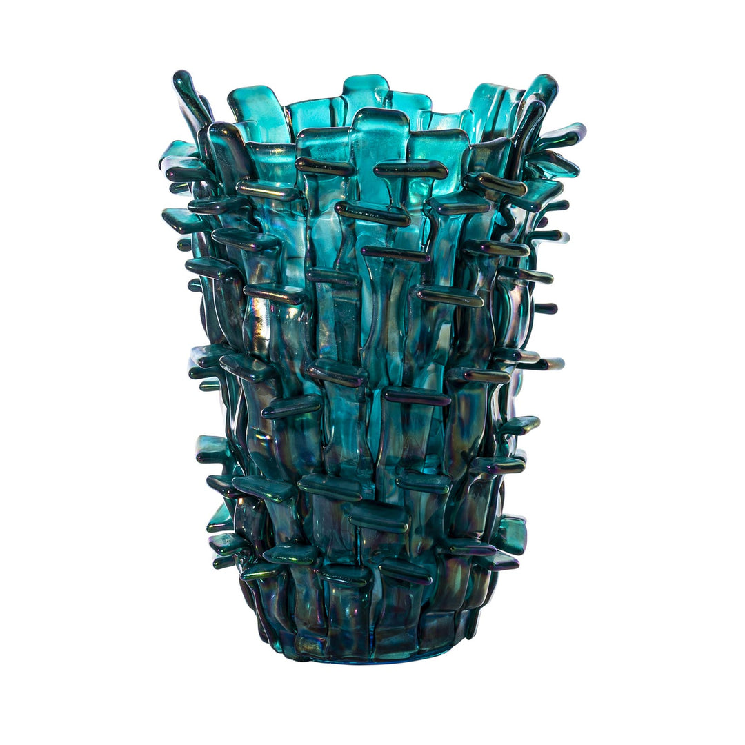 Ritagli Glass Vase in Green / Aquamarine