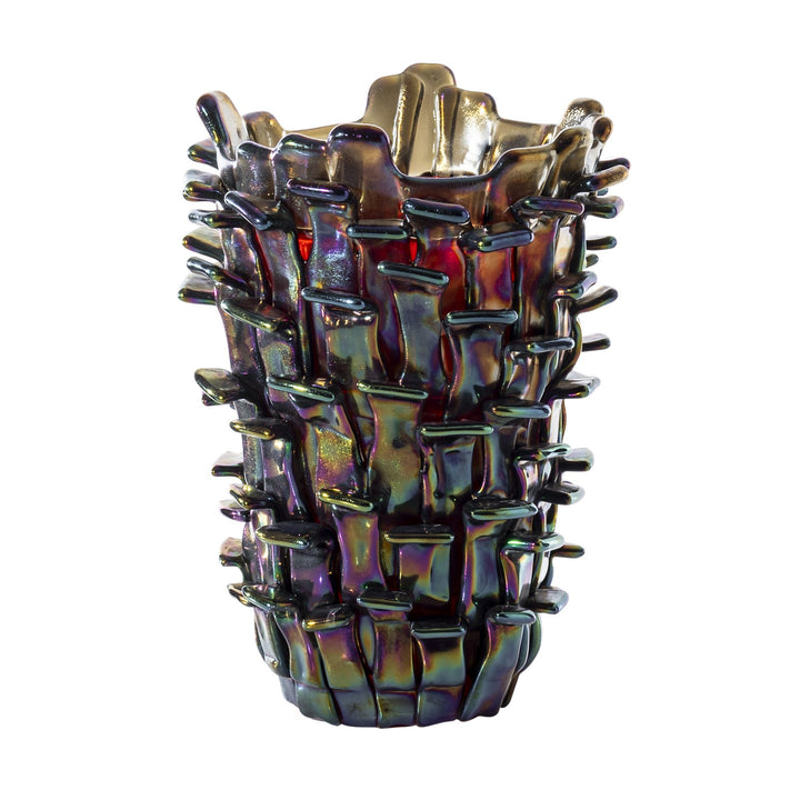 Ritagli Glass Vase in Sand / Red