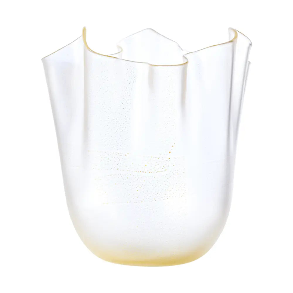 Fazzoletto Vase by Venini - L - Gold Leaf, Crystal