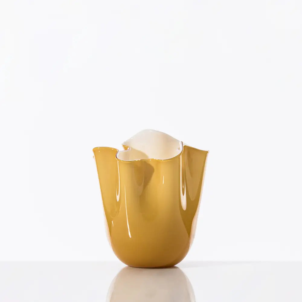 Fazzoletto Vase by Venini - L - Glossy Amber