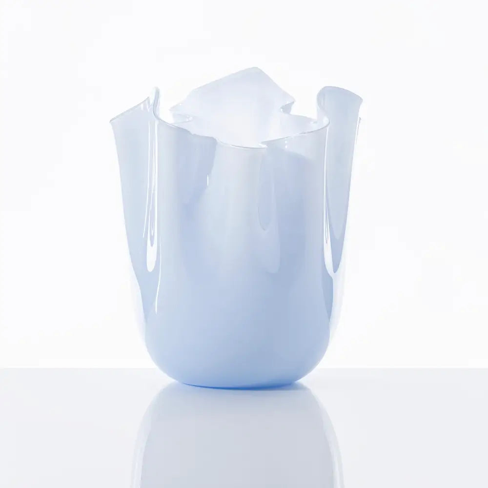 Fazzoletto Vase by Venini - L - Glossy Iceberg, Milk-White