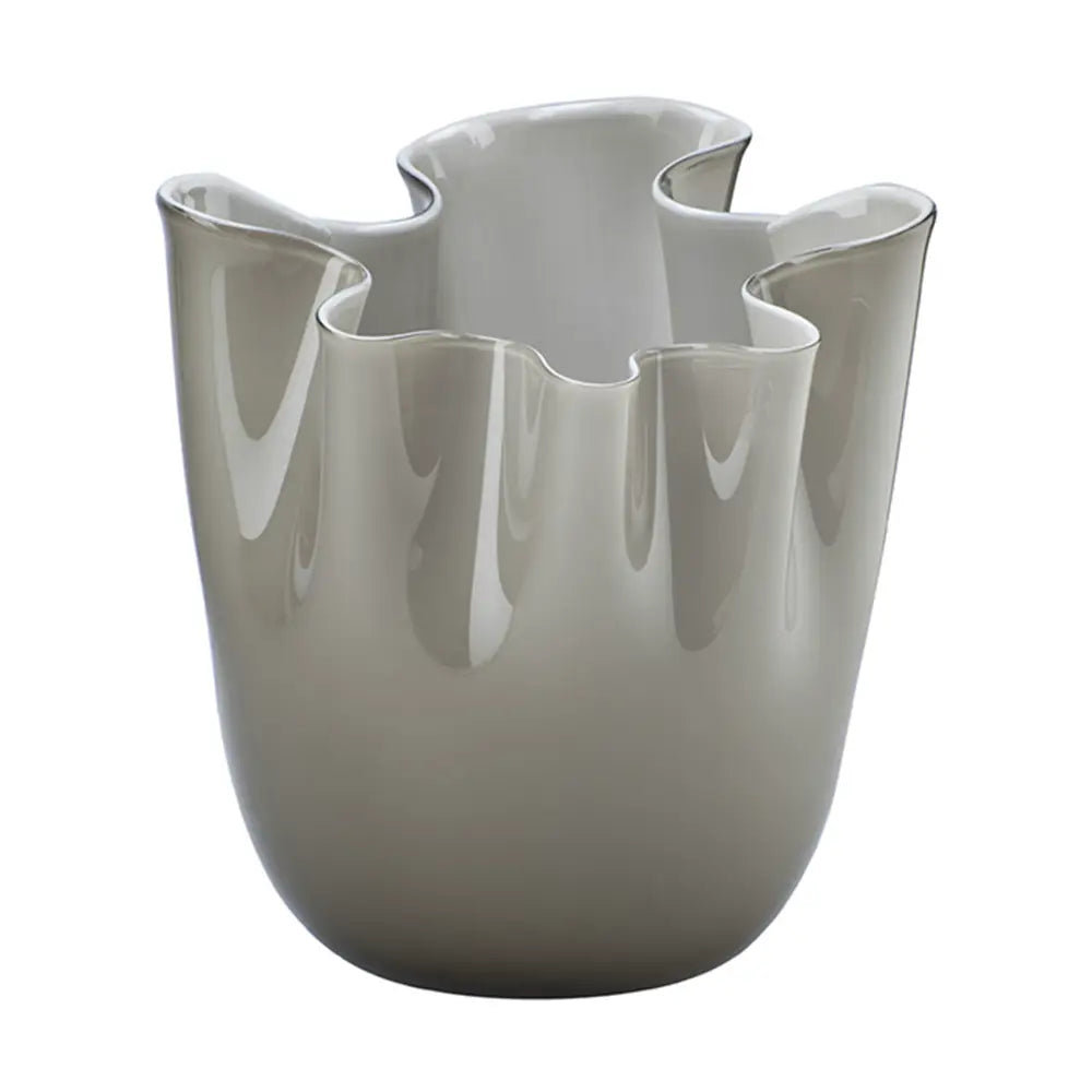 Fazzoletto Vase by Venini - L - Glossy Grey