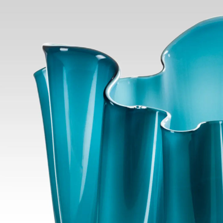 Fazzoletto Vase by Venini - L - Glossy Horizon, Acquamarine