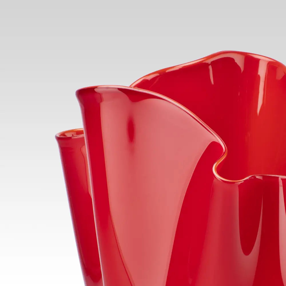 Fazzoletto Vase by Venini - L - Glossy Red