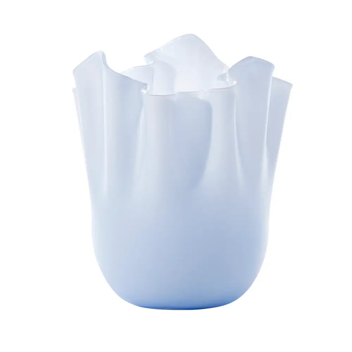 Fazzoletto Vase by Venini - M - Matte Iceberg, Milk-White
