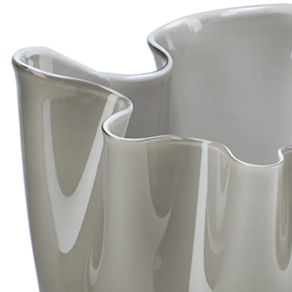 Fazzoletto Vase by Venini - M - Glossy Grey