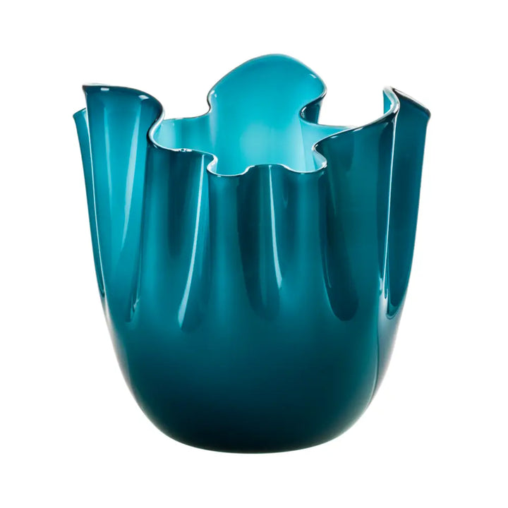 Fazzoletto Vase by Venini - M - Glossy Horizon, Acquamarine