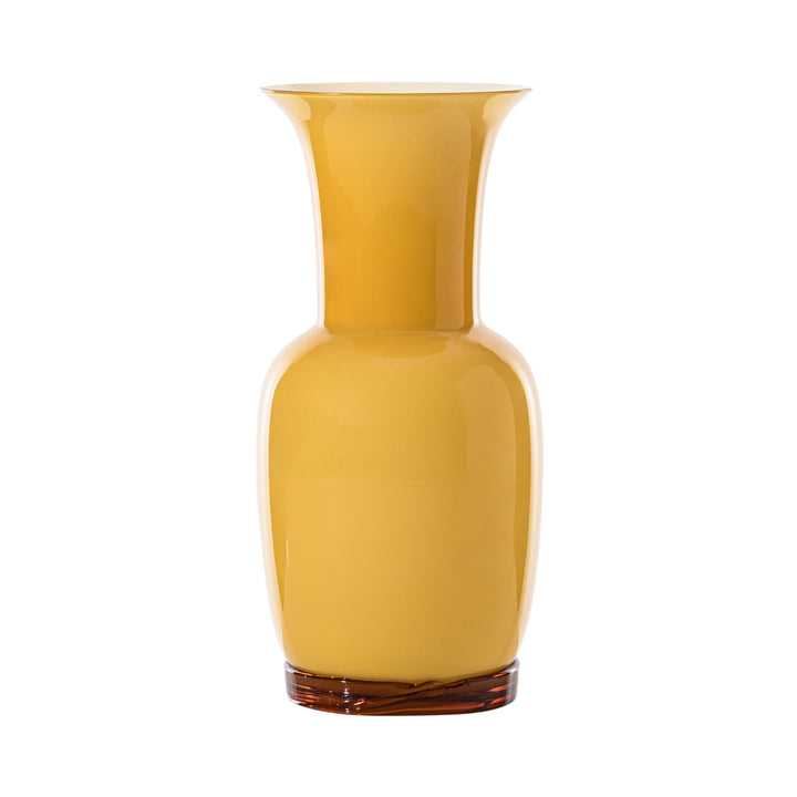 Opalino Glass Vase in Amber, Medium