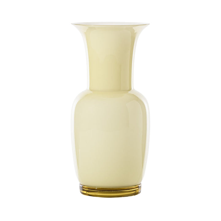 Opalino Glass Vase in Straw Yellow, Medium