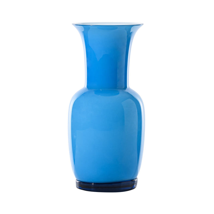 Opalino Glass Vase in Aquamarine, Medium