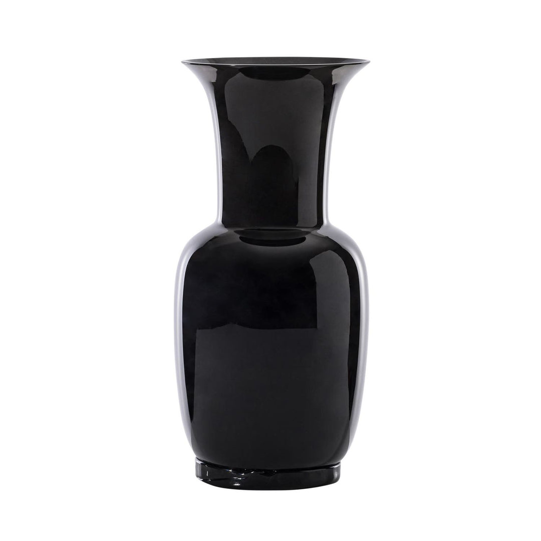 Opalino Glass Vase in Black, Medium